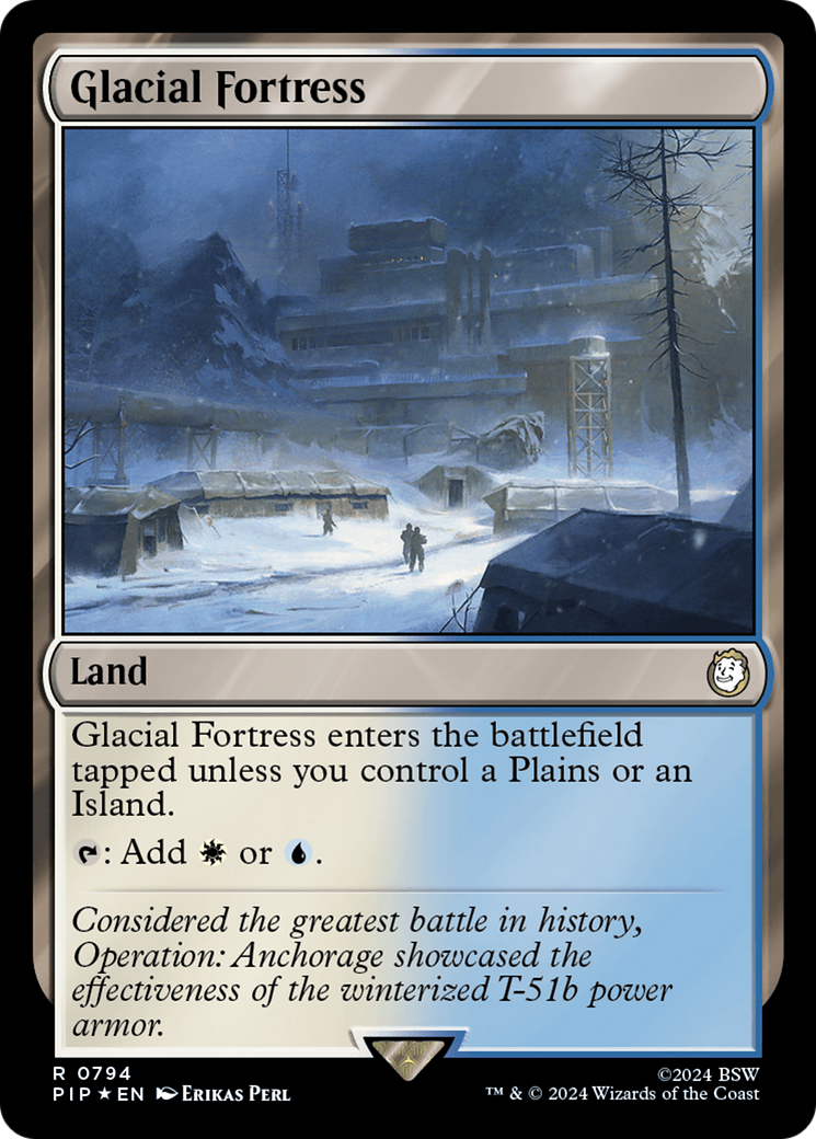 Glacial Fortress (Surge Foil) [Fallout] | Gate City Games LLC