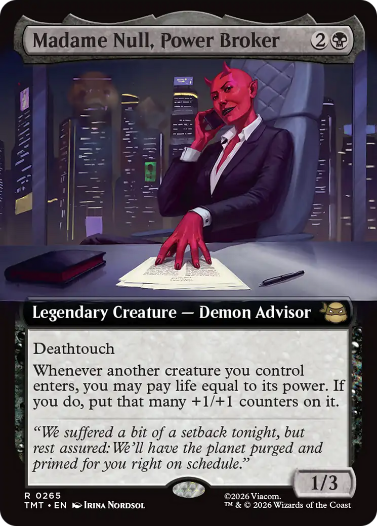 Madame Null, Power Broker (Extended Art) [Teenage Mutant Ninja Turtles] | Gate City Games LLC