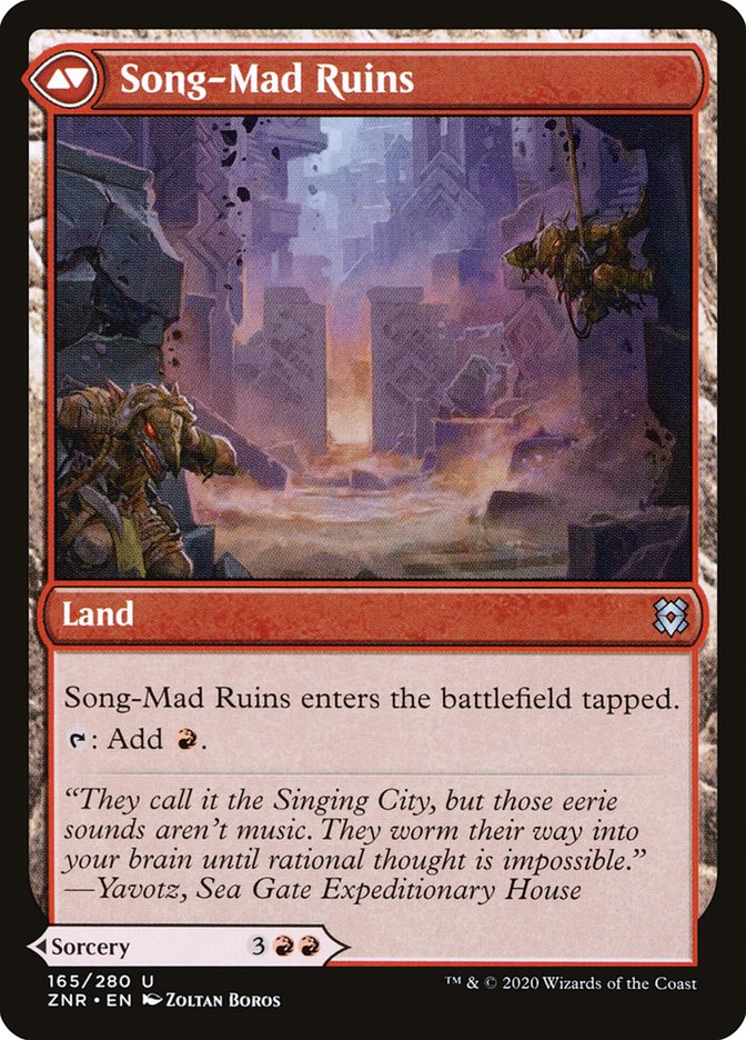 Song-Mad Treachery // Song-Mad Ruins [Zendikar Rising] | Gate City Games LLC