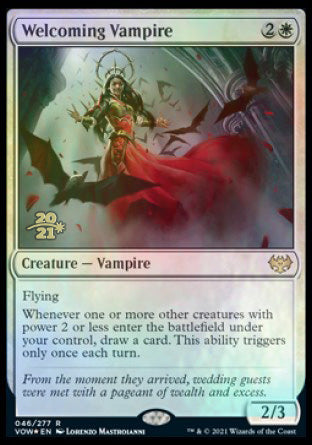 Welcoming Vampire [Innistrad: Crimson Vow Prerelease Promos] | Gate City Games LLC