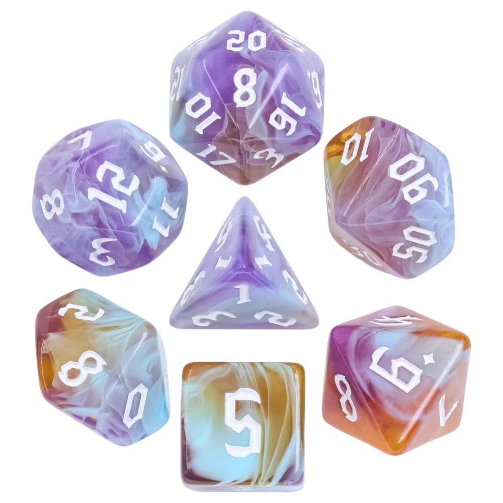 Amethyst Sunset Dice Set | Gate City Games LLC