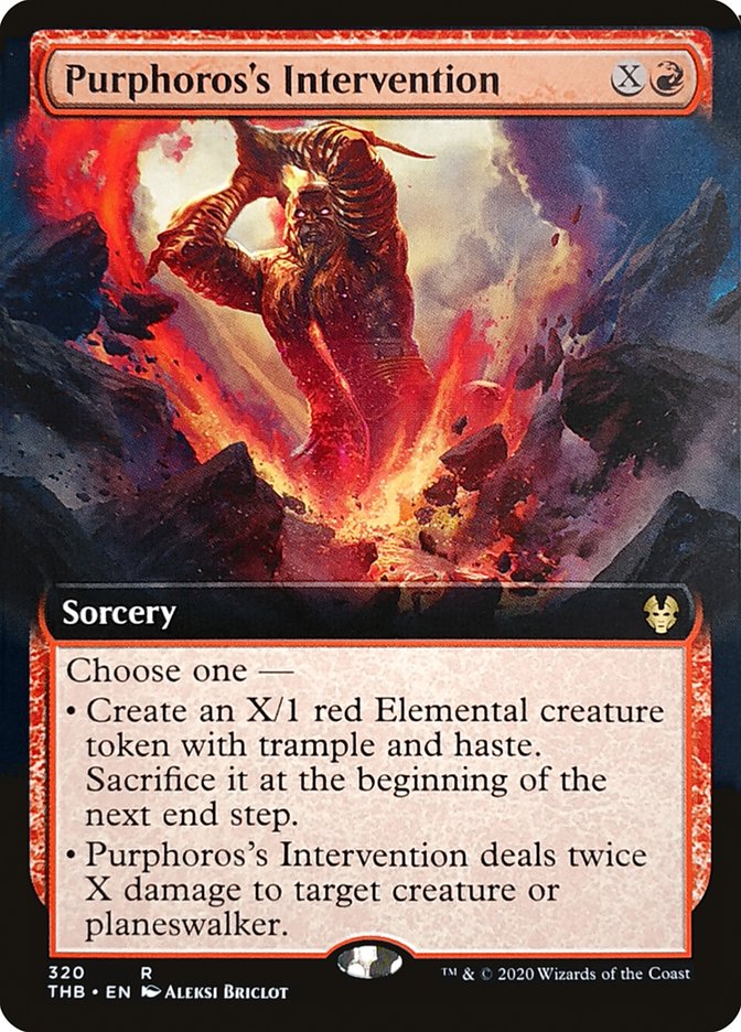 Purphoros's Intervention (Extended Art) [Theros Beyond Death] | Gate City Games LLC