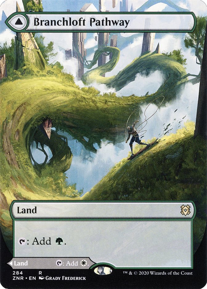 Branchloft Pathway // Boulderloft Pathway (Borderless Alternate Art) [Zendikar Rising] | Gate City Games LLC