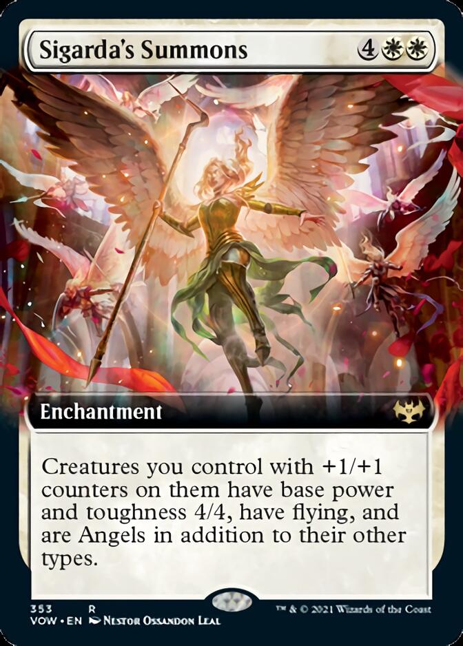 Sigarda's Summons (Extended Art) [Innistrad: Crimson Vow] | Gate City Games LLC
