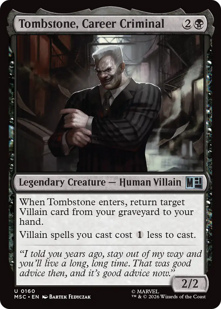 Tombstone, Career Criminal (0160) [Marvel Super Heroes Commander] | Gate City Games LLC