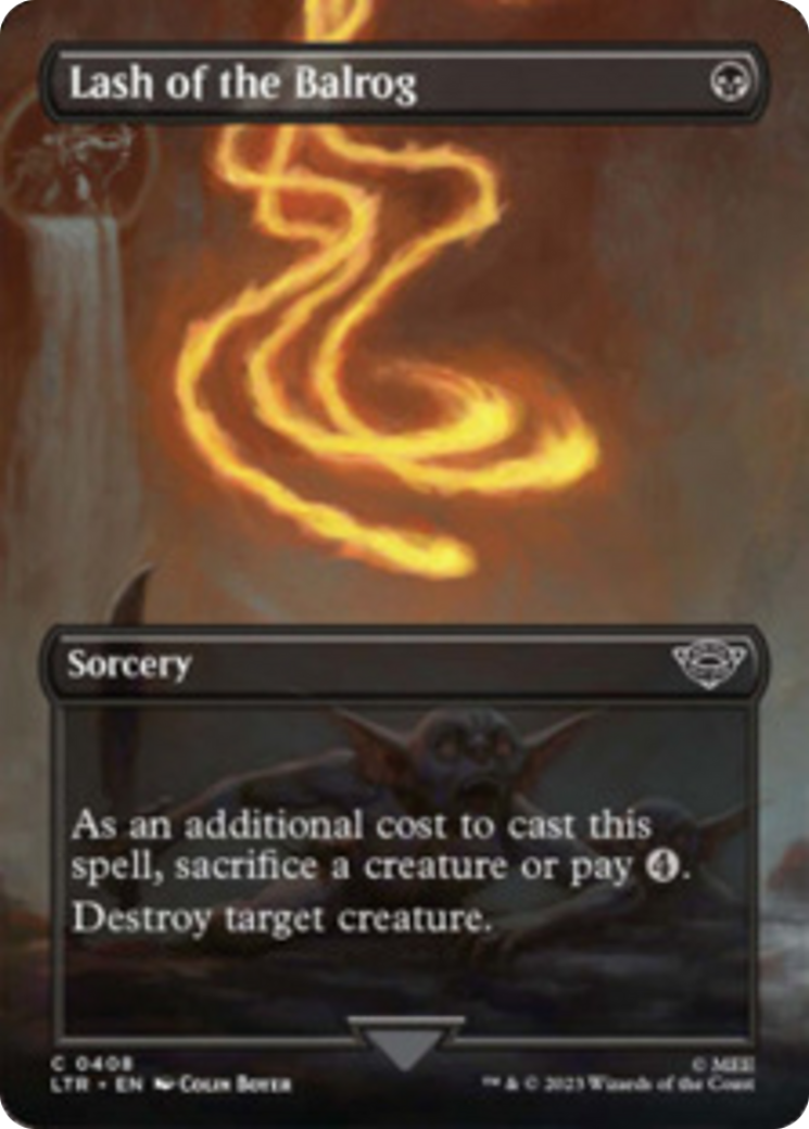 Lash of the Balrog (Borderless Alternate Art) [The Lord of the Rings: Tales of Middle-Earth] | Gate City Games LLC