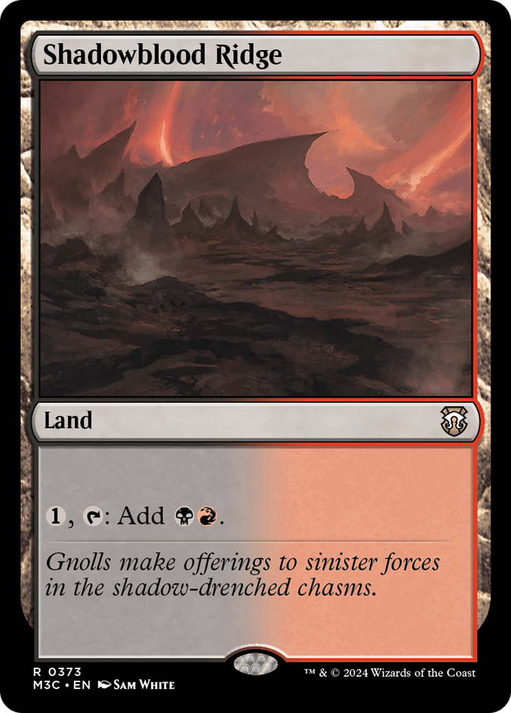Shadowblood Ridge (Ripple Foil) [Modern Horizons 3 Commander] | Gate City Games LLC