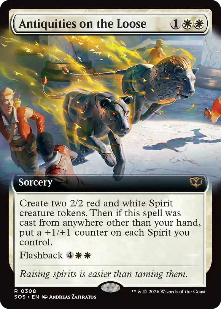 Antiquities on the Loose (Extended Art) [Secrets of Strixhaven] | Gate City Games LLC