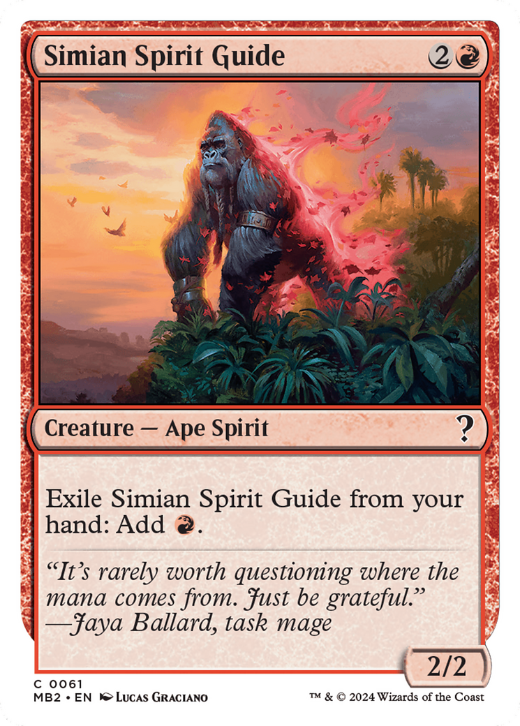 Simian Spirit Guide (White Border) [Mystery Booster 2] | Gate City Games LLC