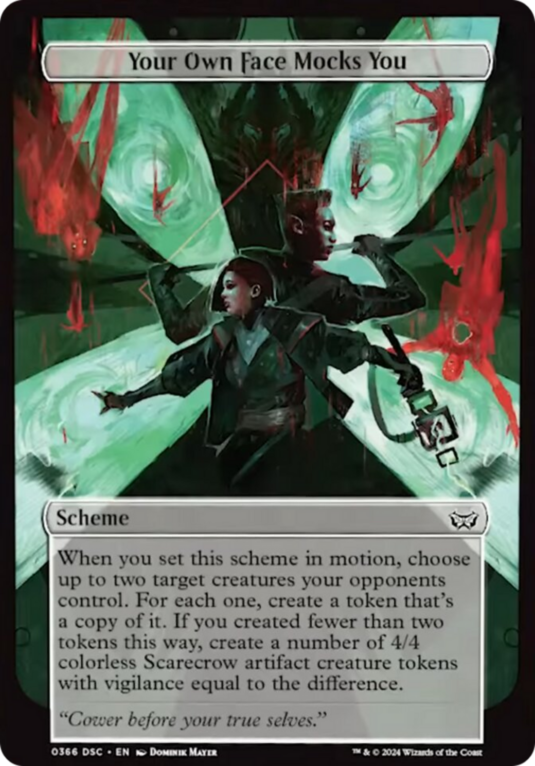 Your Own Face Mocks You (Full Art) [Duskmourn: Archenemy] | Gate City Games LLC