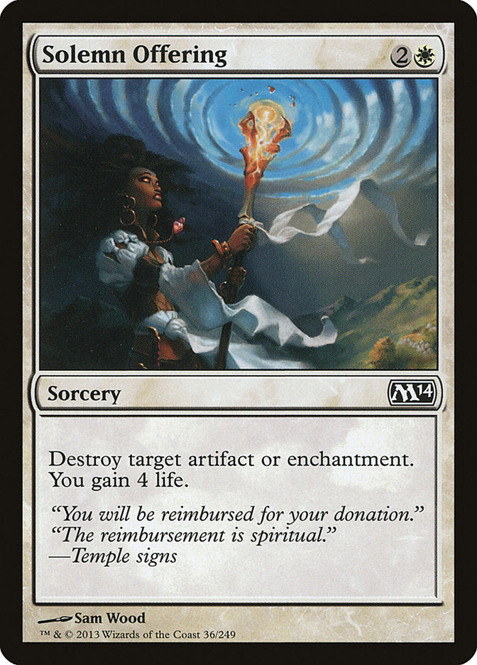 Solemn Offering [Magic 2014] | Gate City Games LLC