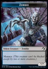 Wolf // Zombie (015) Double-Sided Token [Innistrad: Midnight Hunt Tokens] | Gate City Games LLC