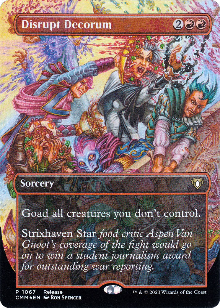 Disrupt Decorum (Borderless Alternate Art) [Commander Masters] | Gate City Games LLC