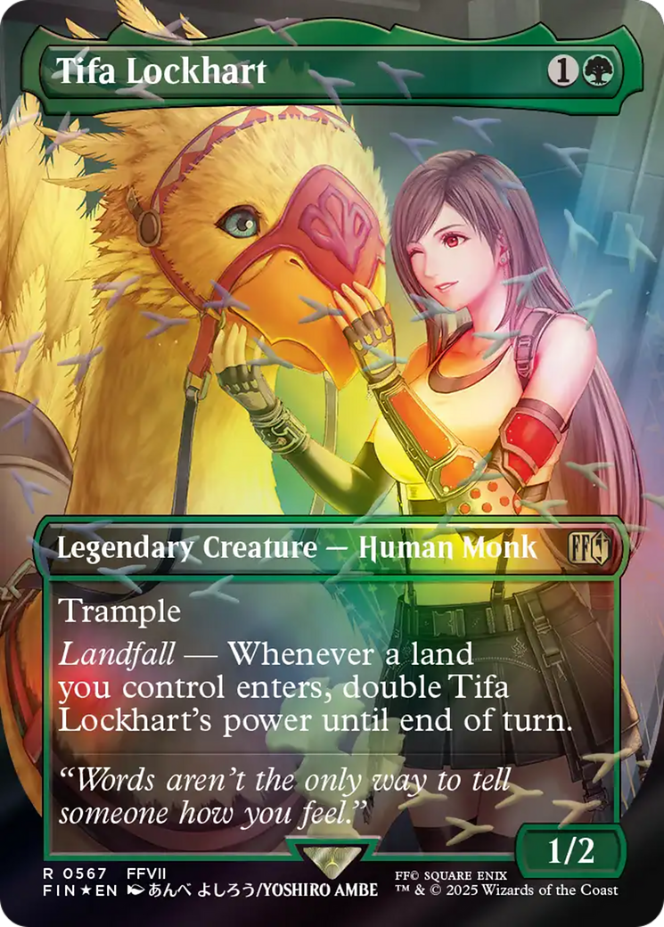 Tifa Lockhart (Borderless) (Chocobo Track Foil) [FINAL FANTASY] | Gate City Games LLC