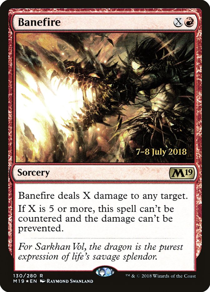 Banefire [Core Set 2019 Prerelease Promos] | Gate City Games LLC