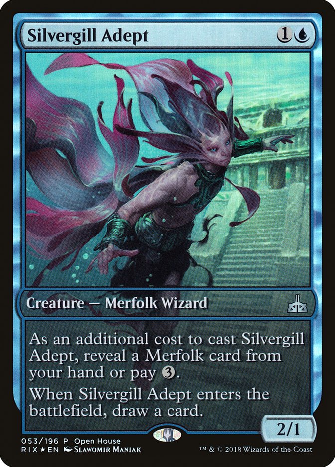 Silvergill Adept (Open House) (Extended Art) [Rivals of Ixalan Promos] | Gate City Games LLC