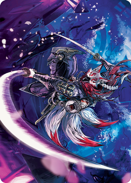 Blade-Blizzard Kitsune Art Card [Kamigawa: Neon Dynasty Art Series] | Gate City Games LLC