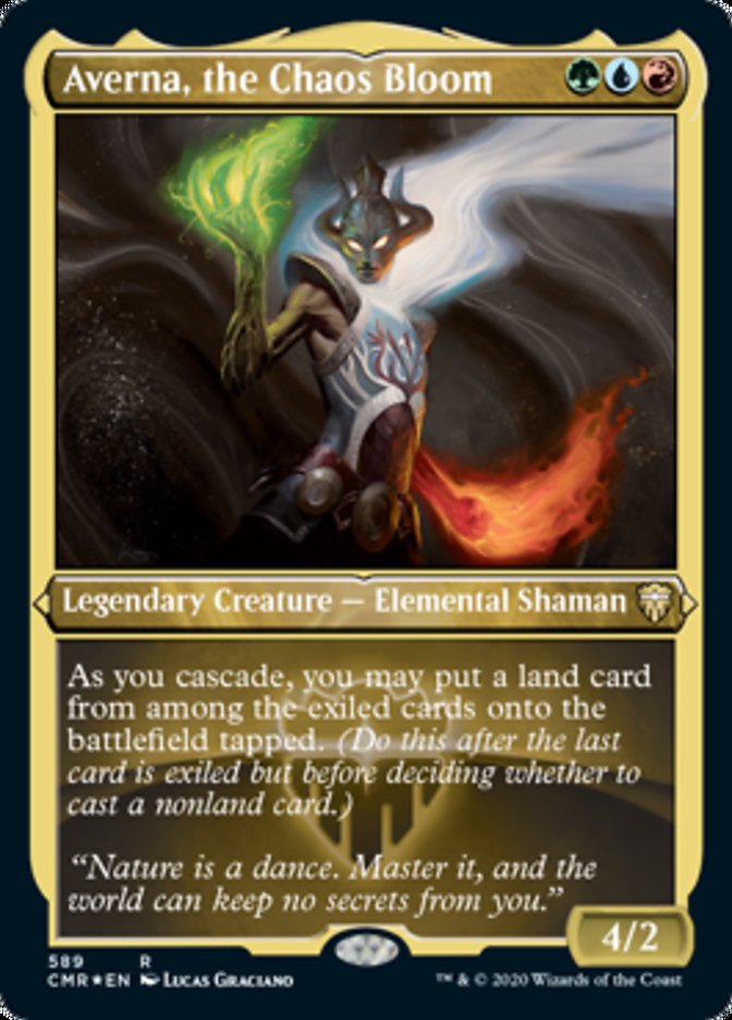 Averna, the Chaos Bloom (Etched) [Commander Legends] | Gate City Games LLC