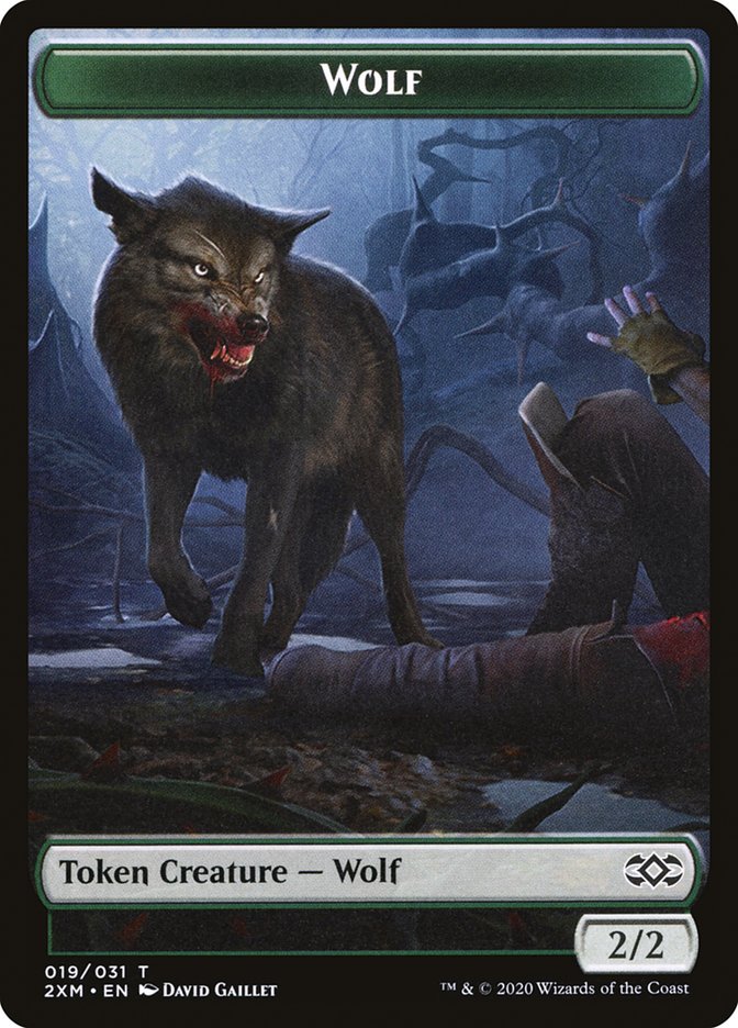 Copy // Wolf Double-Sided Token [Double Masters Tokens] | Gate City Games LLC