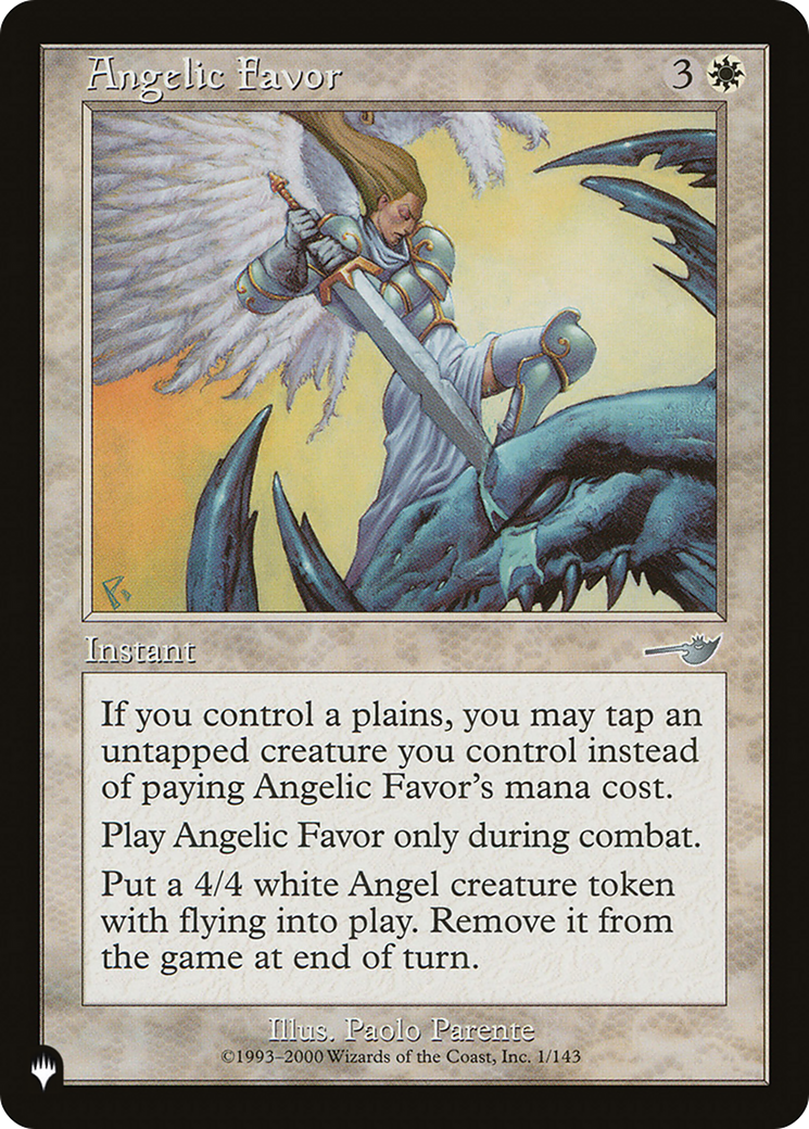 Angelic Favor [The List Reprints] | Gate City Games LLC