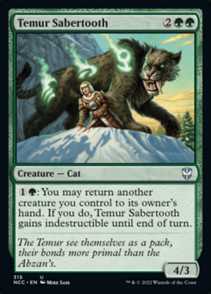 Temur Sabertooth [Streets of New Capenna Commander] | Gate City Games LLC