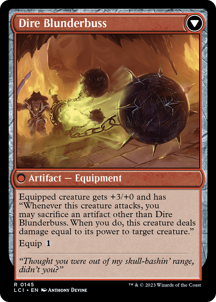 Dire Flail // Dire Blunderbuss [The Lost Caverns of Ixalan Prerelease Cards] | Gate City Games LLC