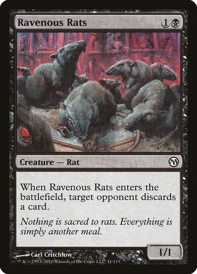 Ravenous Rats [Duels of the Planeswalkers] | Gate City Games LLC
