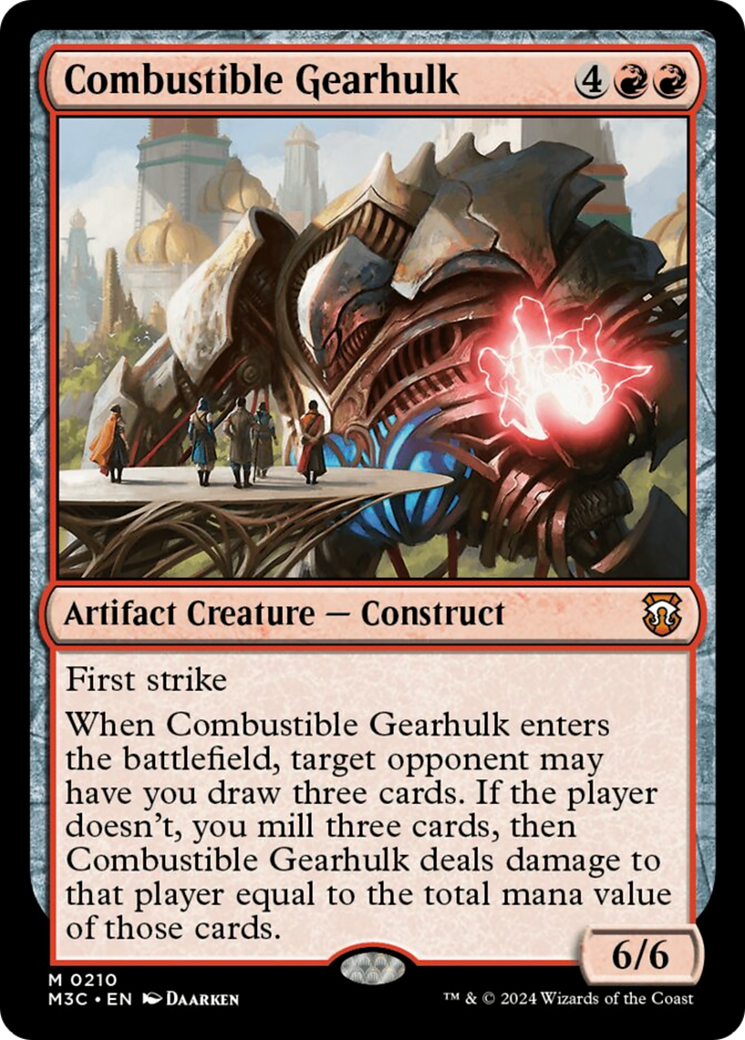 Combustible Gearhulk (Ripple Foil) [Modern Horizons 3 Commander] | Gate City Games LLC