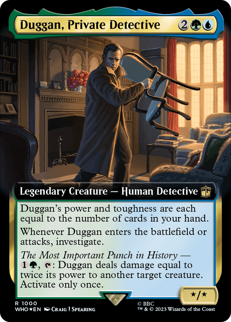 Duggan, Private Detective (Extended Art) (Surge Foil) [Doctor Who] | Gate City Games LLC