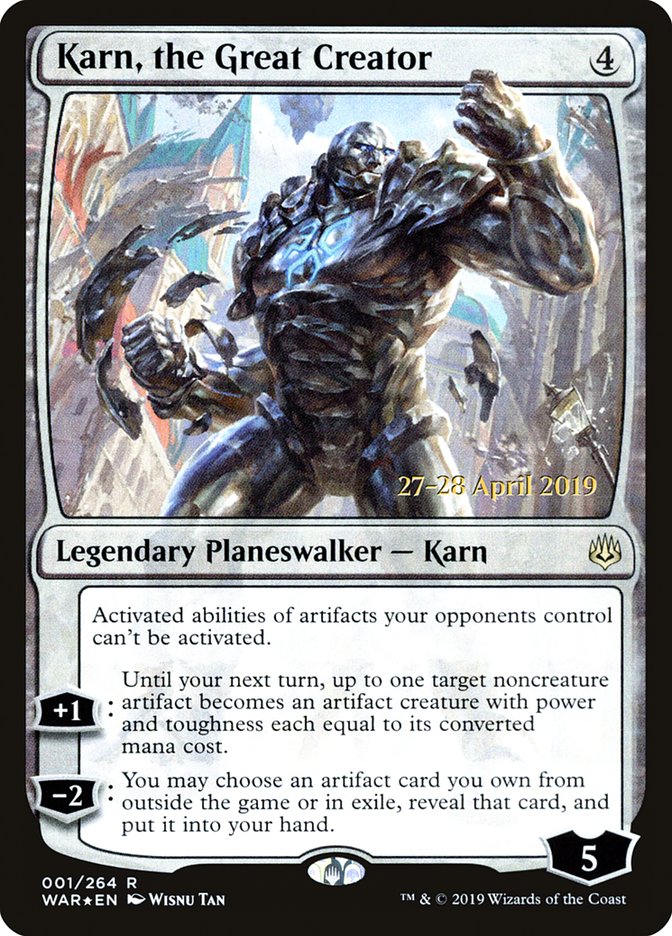 Karn, the Great Creator [War of the Spark Prerelease Promos] | Gate City Games LLC