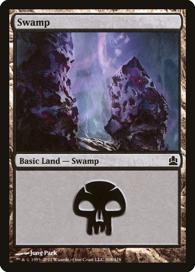 Swamp (308) [Commander 2011] | Gate City Games LLC