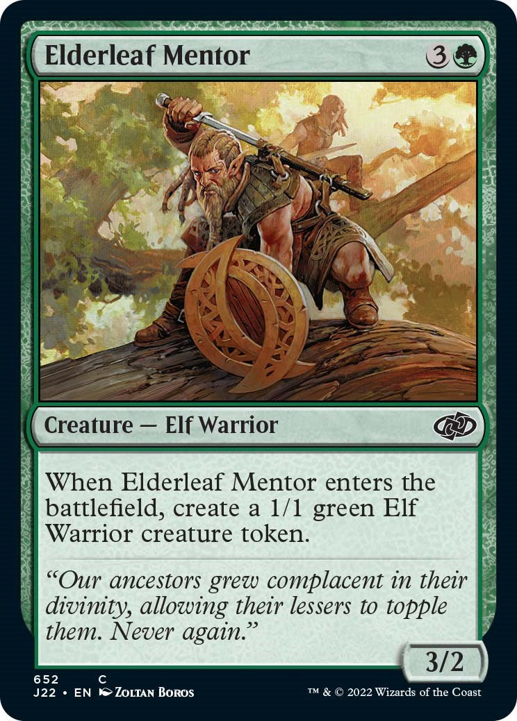 Elderleaf Mentor [Jumpstart 2022] | Gate City Games LLC
