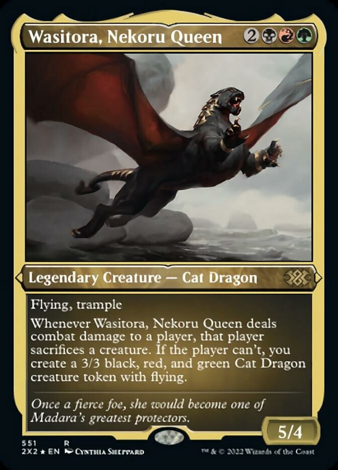Wasitora, Nekoru Queen (Foil Etched) [Double Masters 2022] | Gate City Games LLC
