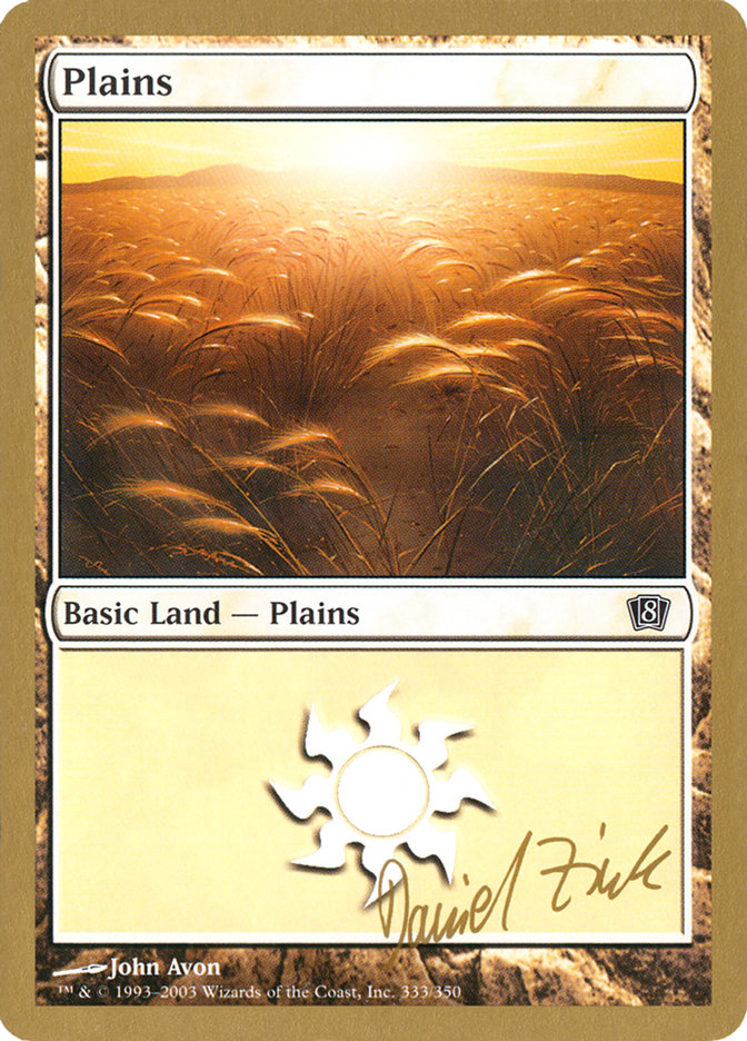 Plains (dz333) (Daniel Zink) [World Championship Decks 2003] | Gate City Games LLC