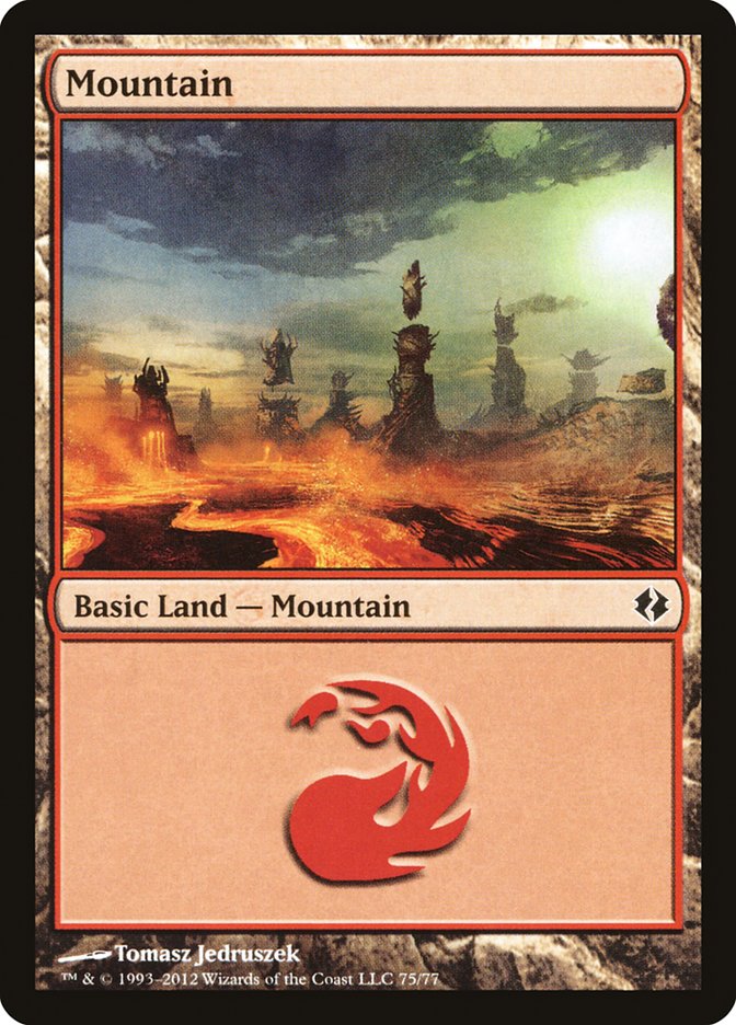 Mountain (75) [Duel Decks: Venser vs. Koth] | Gate City Games LLC