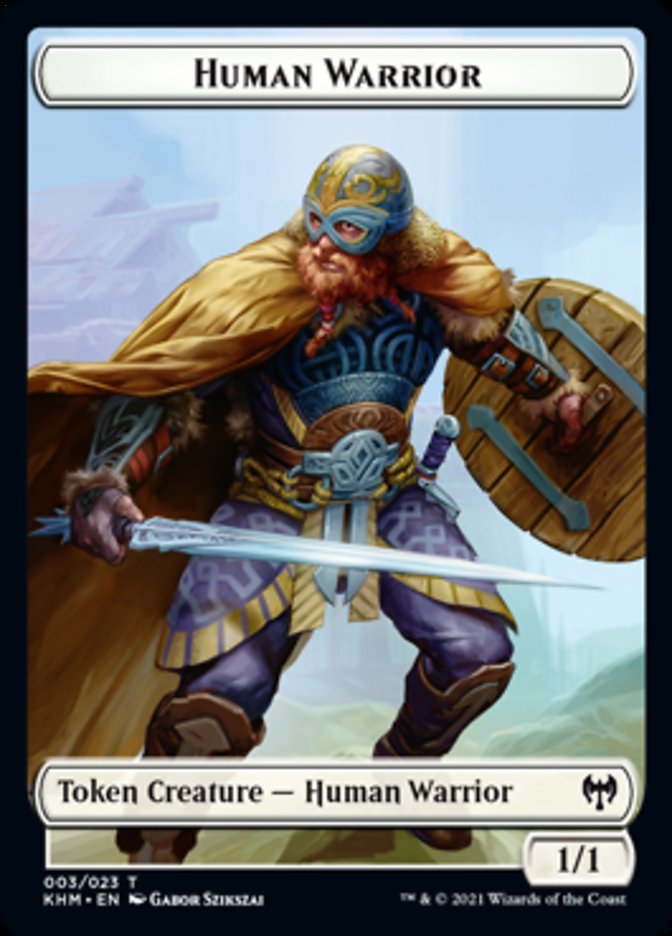 Human Warrior Token [Kaldheim Tokens] | Gate City Games LLC
