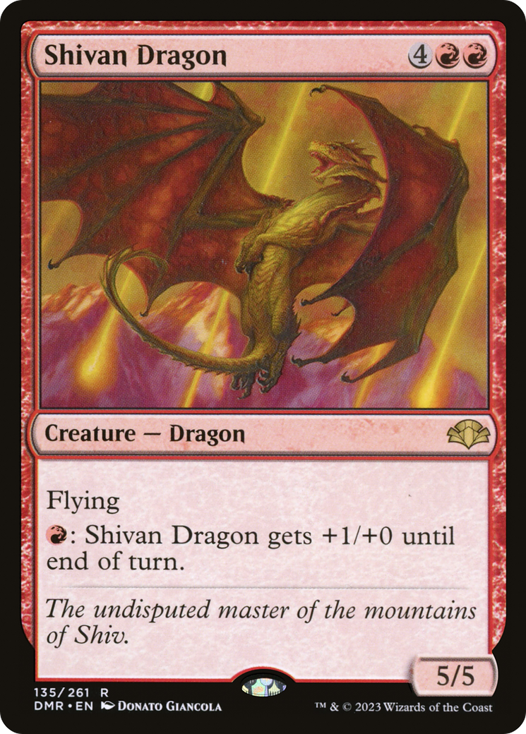Shivan Dragon [Dominaria Remastered] | Gate City Games LLC