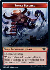 Smoke Blessing // Treasure Double-Sided Token [Kamigawa: Neon Dynasty Commander Tokens] | Gate City Games LLC