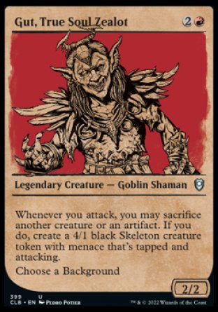 Gut, True Soul Zealot (Showcase) [Commander Legends: Battle for Baldur's Gate] | Gate City Games LLC