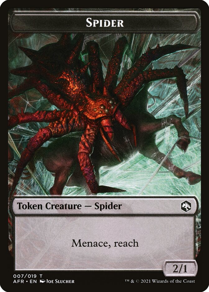 Spider // Zariel, Archduke of Avernus Emblem Double-Sided Token [Dungeons & Dragons: Adventures in the Forgotten Realms Tokens] | Gate City Games LLC