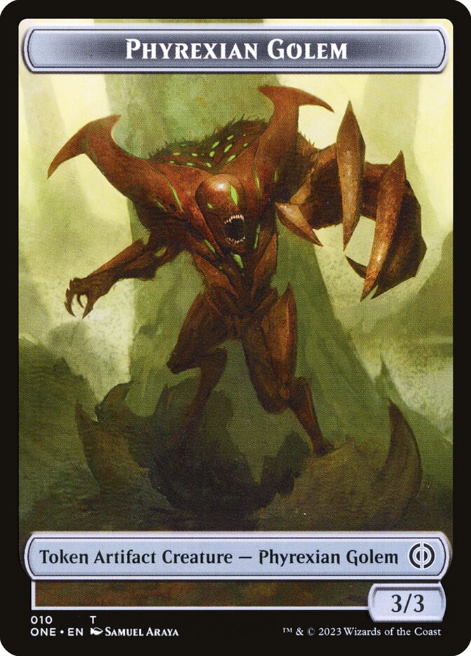 Phyrexian Goblin // Phyrexian Golem Double-Sided Token [Phyrexia: All Will Be One Tokens] | Gate City Games LLC