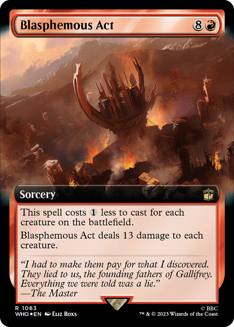 Blasphemous Act (Extended Art) (Surge Foil) [Doctor Who] | Gate City Games LLC