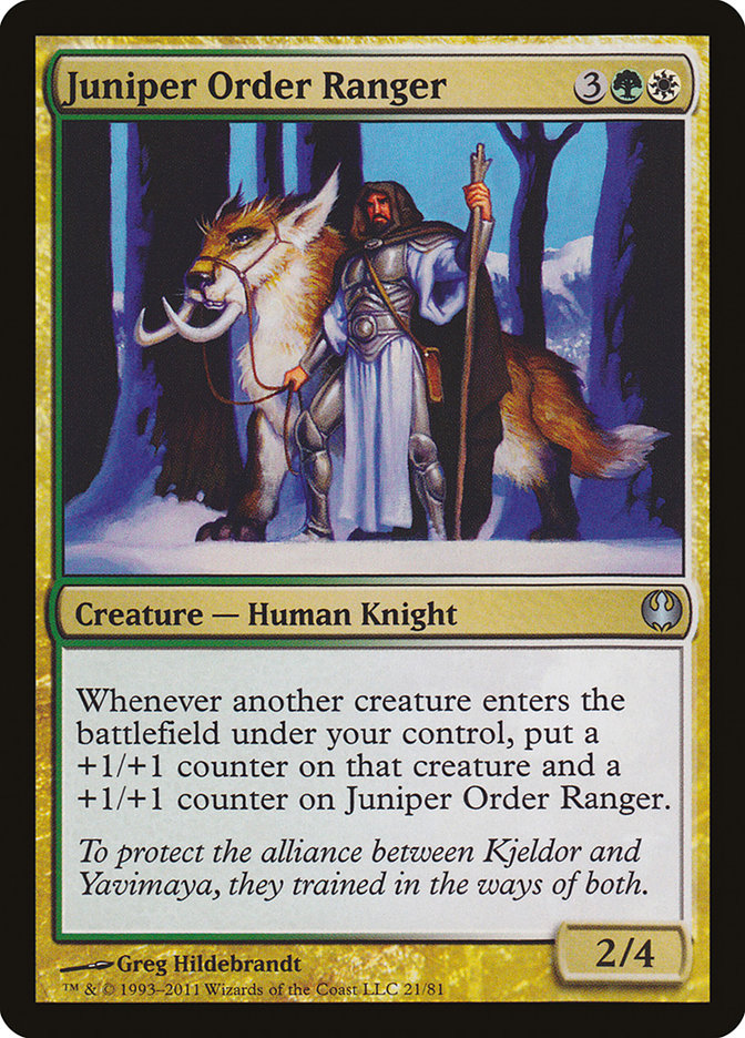 Juniper Order Ranger [Duel Decks: Knights vs. Dragons] | Gate City Games LLC