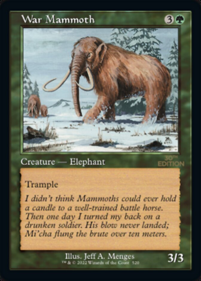 War Mammoth (Retro) [30th Anniversary Edition] | Gate City Games LLC
