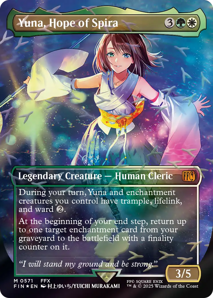 Yuna, Hope of Spira (Borderless) (Chocobo Track Foil) [FINAL FANTASY] | Gate City Games LLC