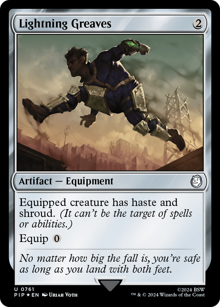 Lightning Greaves (Surge Foil) [Fallout] | Gate City Games LLC