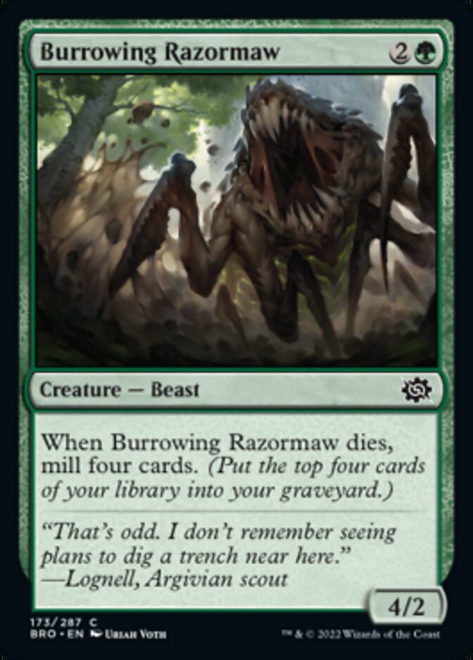 Burrowing Razormaw [The Brothers' War] | Gate City Games LLC