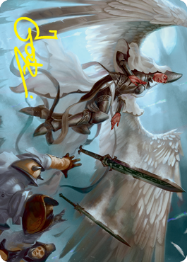 Angelic Quartermaster Art Card (Gold-Stamped Signature) [Innistrad: Crimson Vow Art Series] | Gate City Games LLC