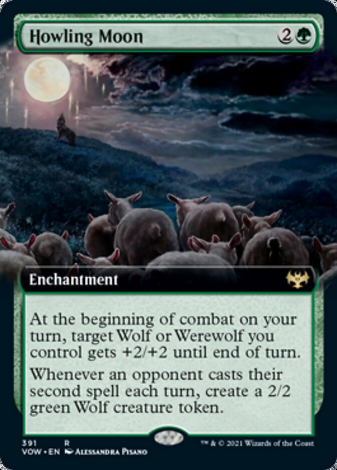 Howling Moon (Extended Art) [Innistrad: Crimson Vow] | Gate City Games LLC