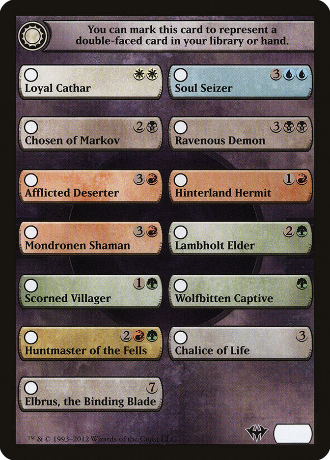 Dark Ascension Checklist [Dark Ascension Tokens] | Gate City Games LLC